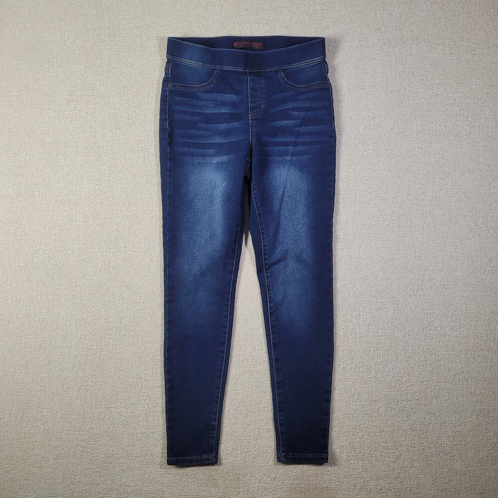 NO BOUNDARIES,JUNIORS CURVY SUPER HIGH RISE,PULL ON JEGGINGS Acid Wash .